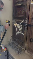 Rygsæk laserrenser med aftageligt batteri