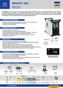 NEOCUT 105 Plasmaskærer med jord klemme og manuel skærebrænder / torch MT-125 6 m.